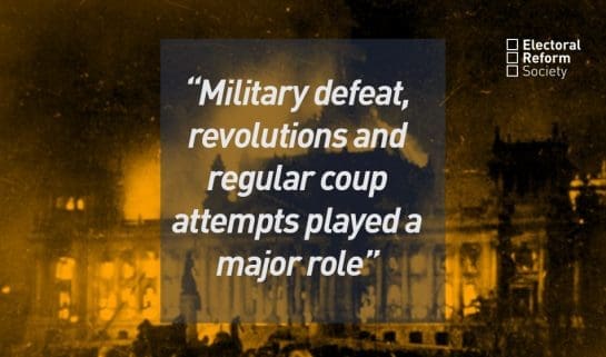 Military defeat, revolutions and regular coup attempts played a major role