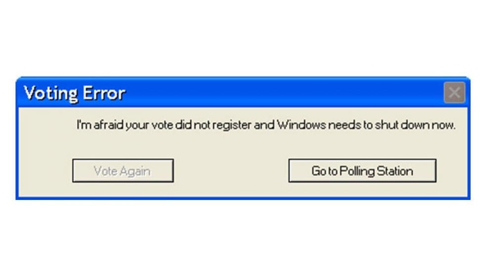 online voting error