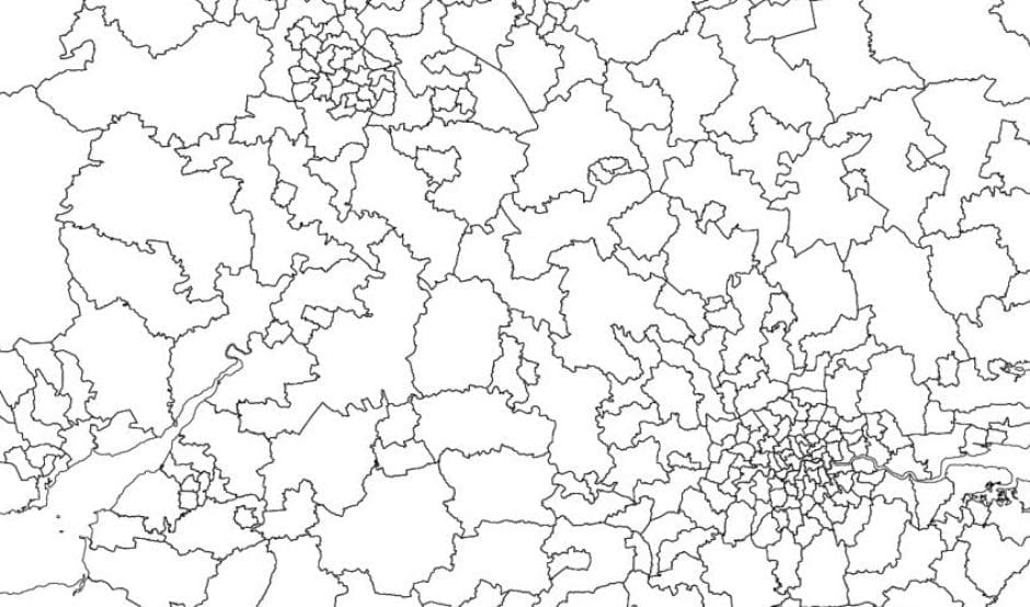 UK constituency map