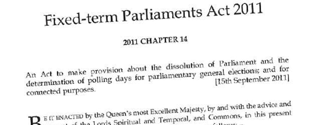 Fixed Term Parliament Act