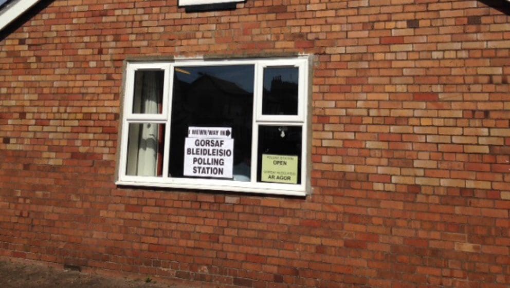 Welsh polling station