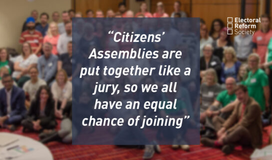 Citizens’ Assemblies are put together like a jury, so we all have an equal chance of joining