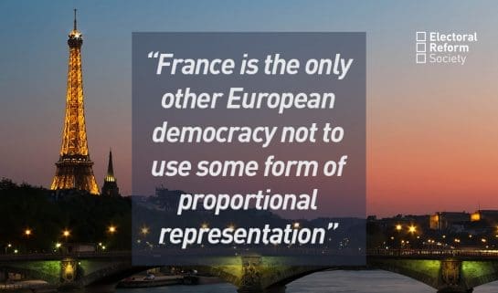France is the only other European democracy not to use some form of proportional representation