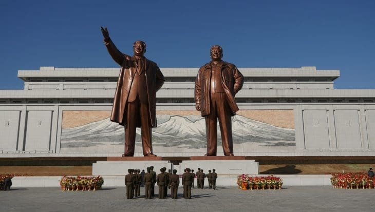 Pyongyang North Korea Bronze statue