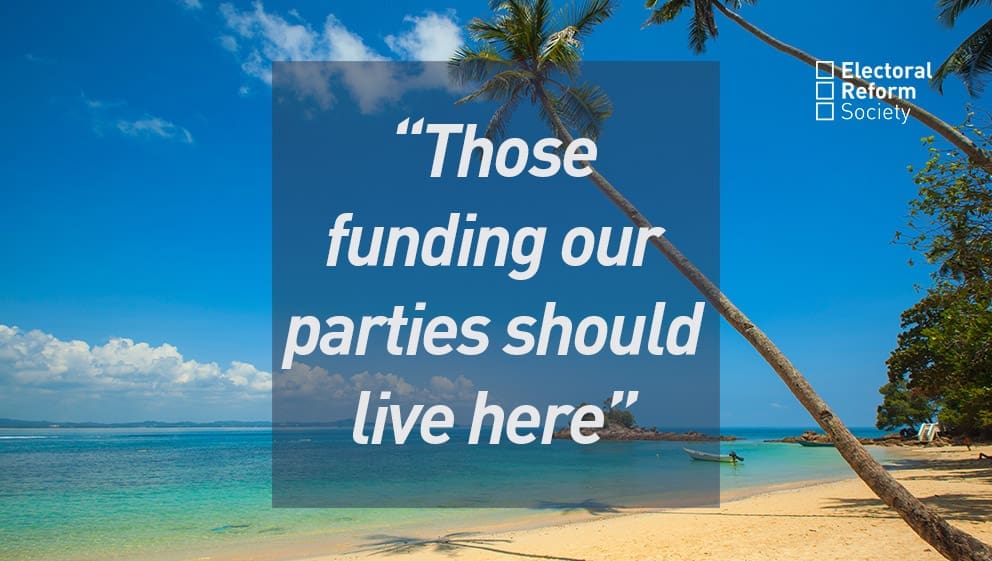 Those funding our parties should live here