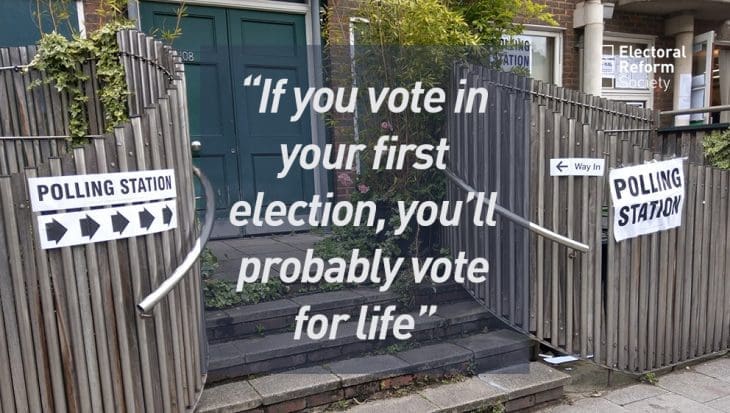 If you vote in your first election, you’ll probably vote for life