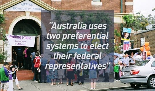 Australia uses two preferential systems to elect their federal representatives
