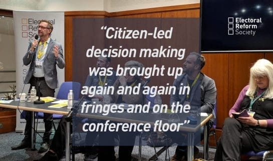 Citizen-led decision making was brought up again and again in fringes and on the conference floor