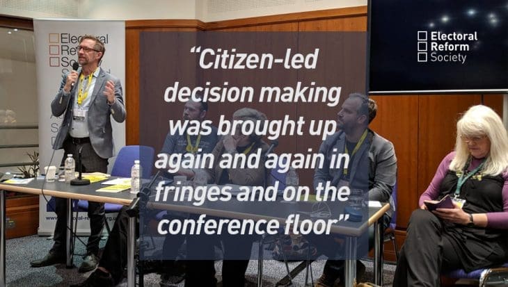 Citizen-led decision making was brought up again and again in fringes and on the conference floor