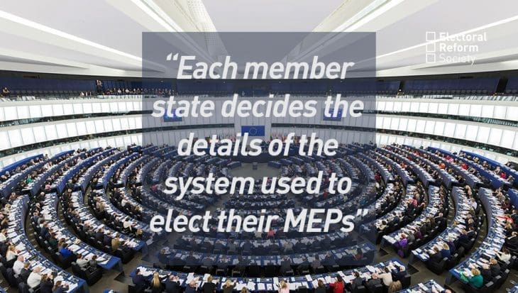 Each member state decides the details of the system used to elect their MEPs