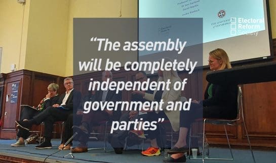 The assembly will be completely independent of government and parties