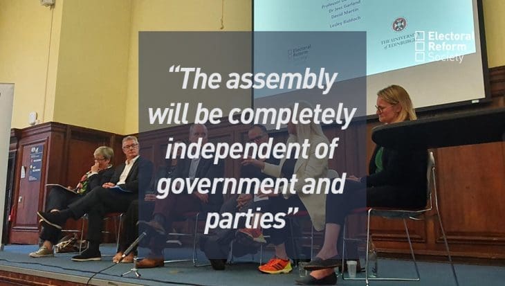 The assembly will be completely independent of government and parties