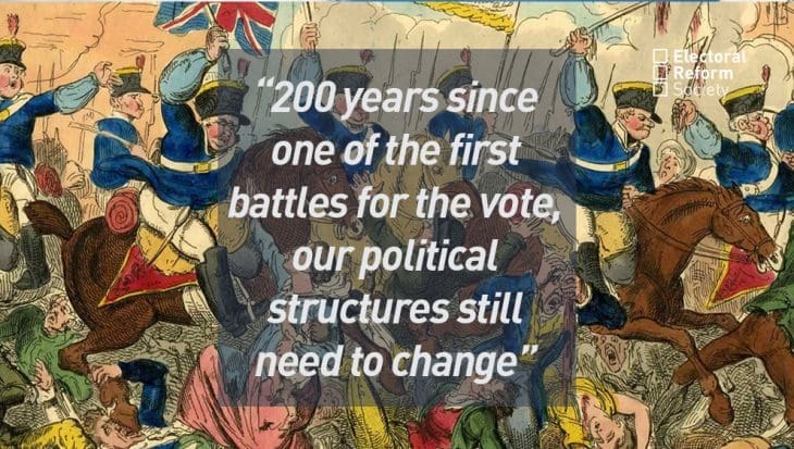 200 years since one of the first battles for the vote, our political structures still need to change