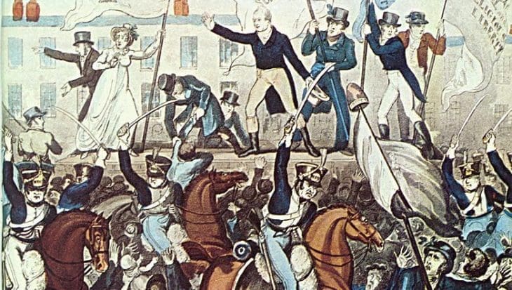 Illustration of the Peterloo Massacre