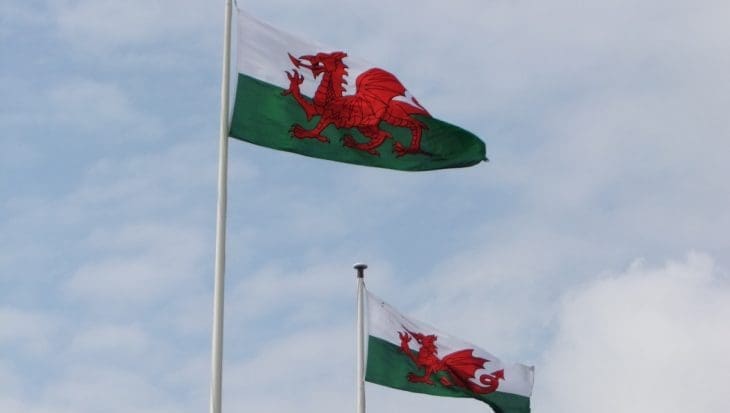 welsh flags