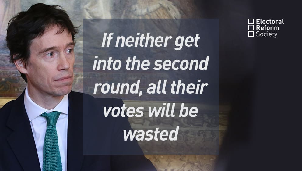 If neither get into the second round, all their votes will be wasted