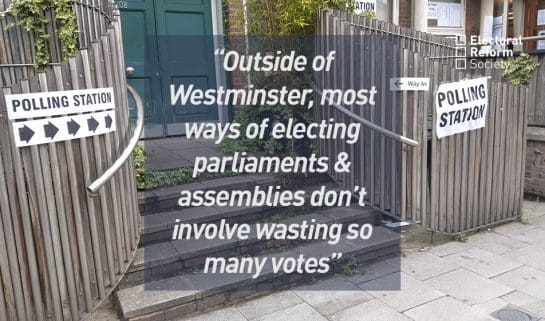 Outside of Westminster, most ways of electing parliaments and assemblies don’t involve wasting so many votes.