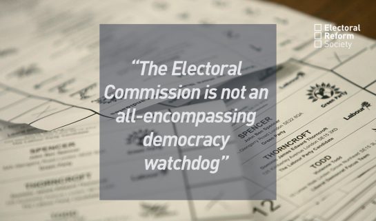 The Electoral Commission is not an all-encompassing democracy watchdog