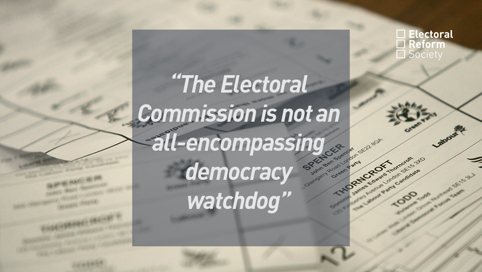 The Electoral Commission is not an all-encompassing democracy watchdog