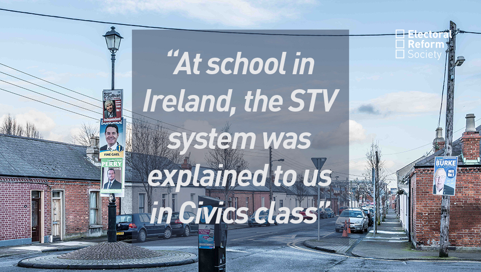 At school in Ireland, the STV system was explained to us in Civics class