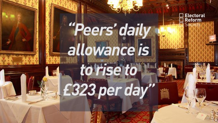 Peers’ daily allowance is to rise to £323 per day