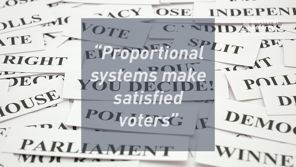 Proportional systems make satisfied voters