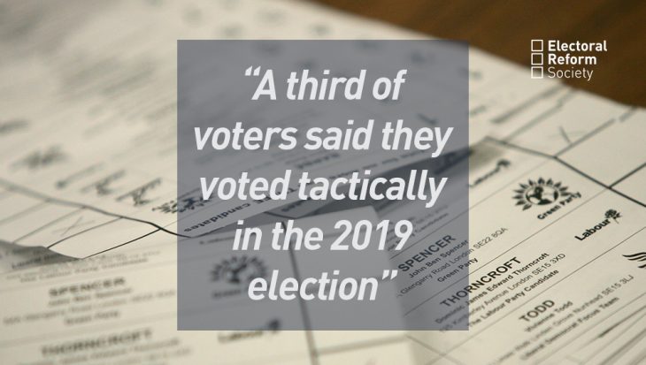 A third of voters said they voted tactically in the 2019 election