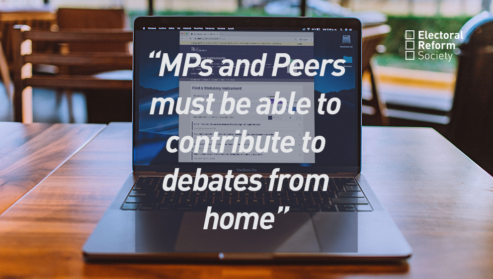 MPs and Peers to be able to contribute to debates and voting from home