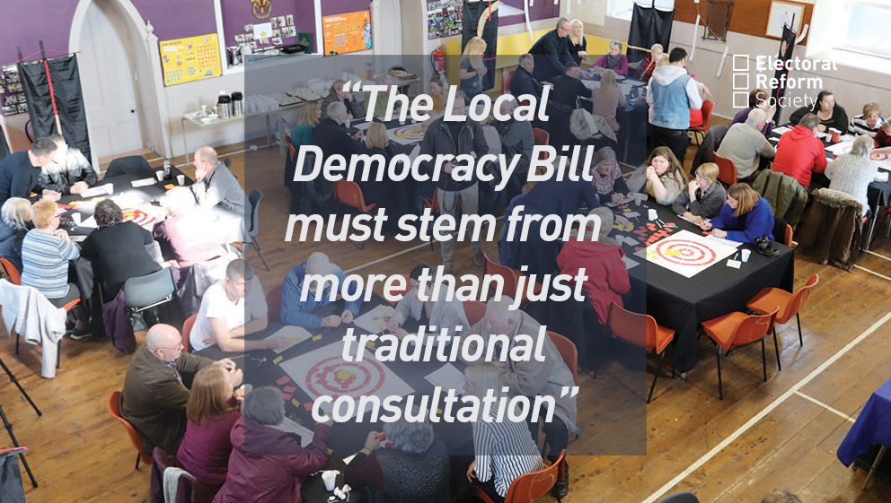 The Local Democracy Bill must stem from more than just traditional consultation