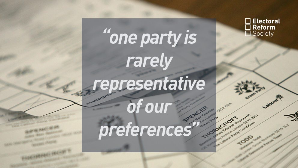 one party is rarely representative of our preferences
