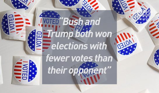 Bush and Trump both won elections with fewer votes than their opponent