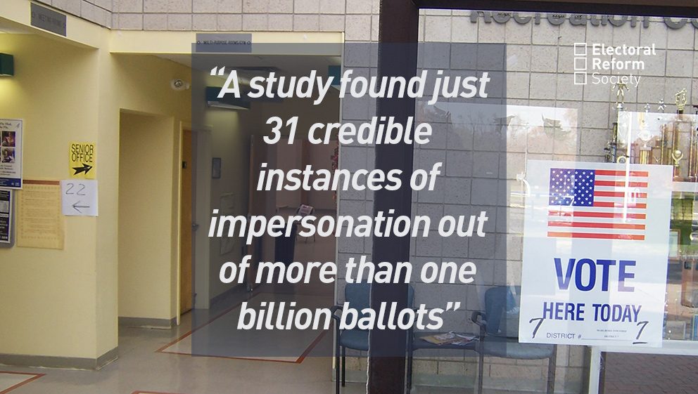 A study found just 31 credible instances of impersonation out of more than one billion ballots