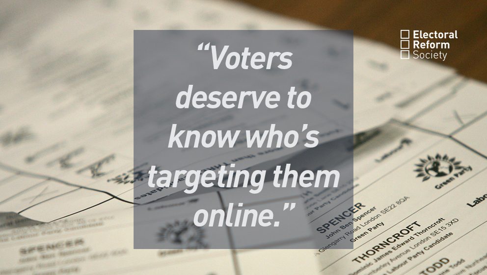 voters deserve to know who’s targeting them online.