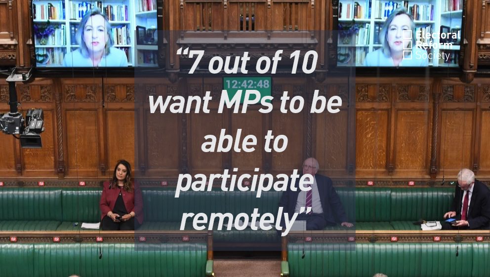 7 out of 10 want MPs to be able to participate remotely