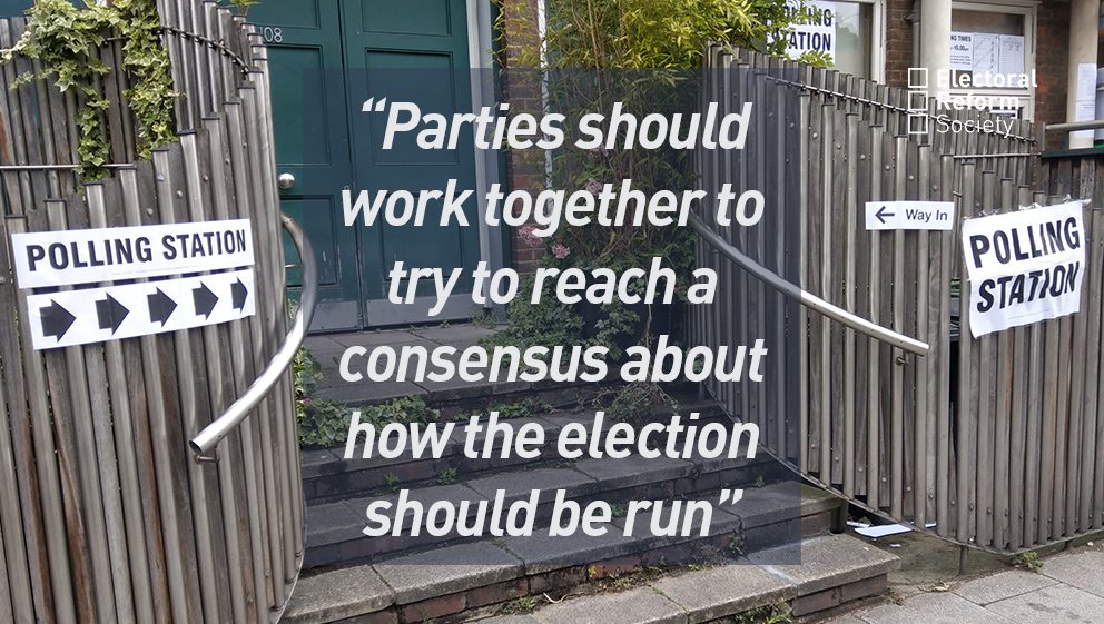 "Political parties should work together to try to reach a consensus about how the election should be run"