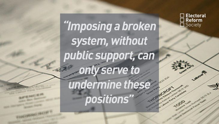 Imposing a broken system, without public support, can only serve to undermine these positions