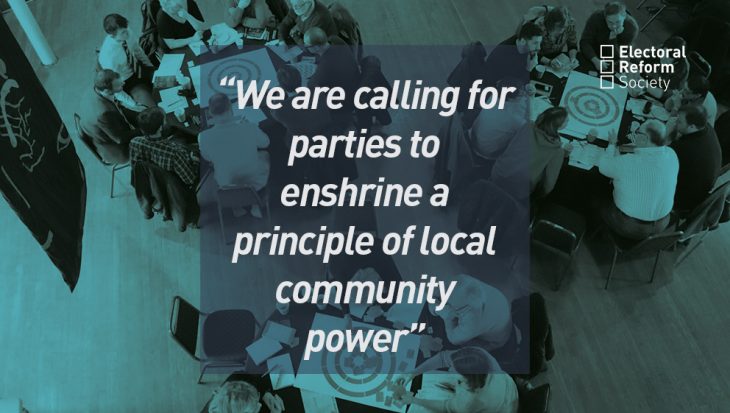 We are calling for parties to enshrine a principle of local community power