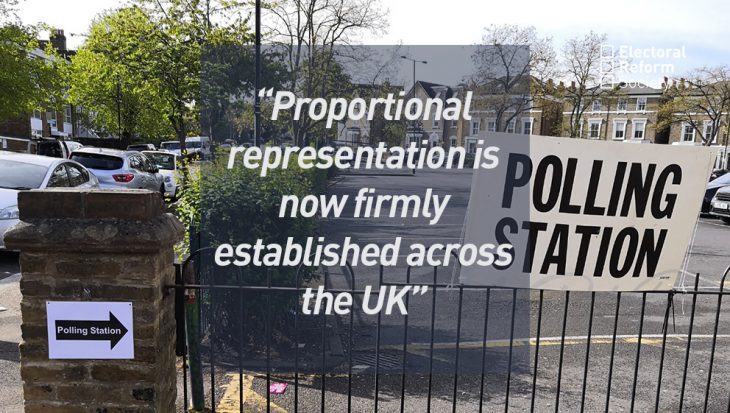 Proportional representation is now firmly established across the UK