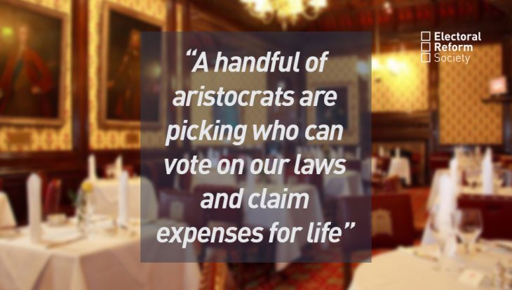 A handful of aristocrats are picking who can vote on our laws and claim expenses for life