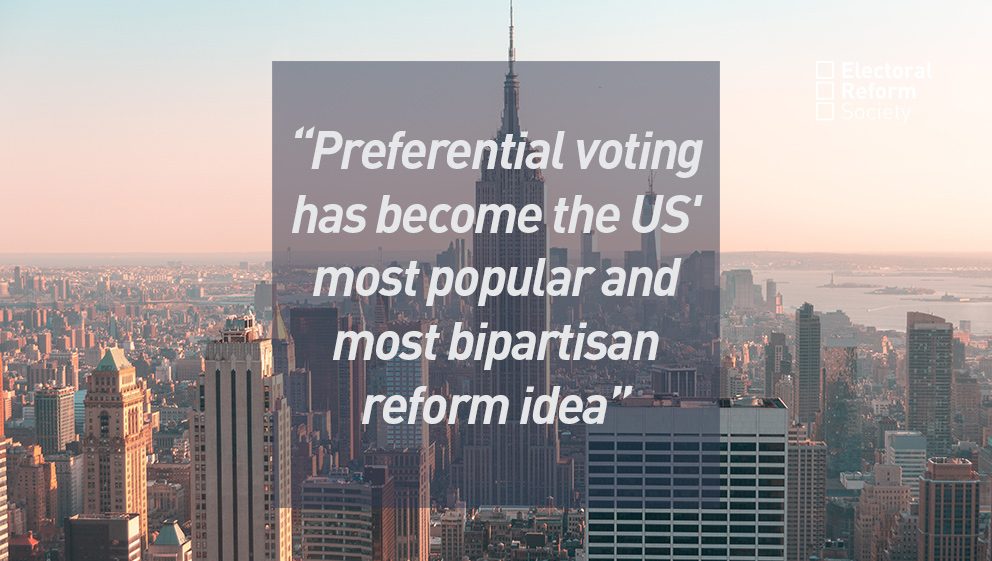 Preferential voting has become the US' most popular and most bipartisan reform idea