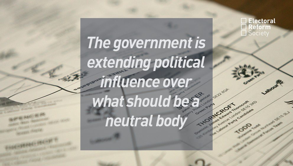 The government is extending political influence over what should be a neutral body