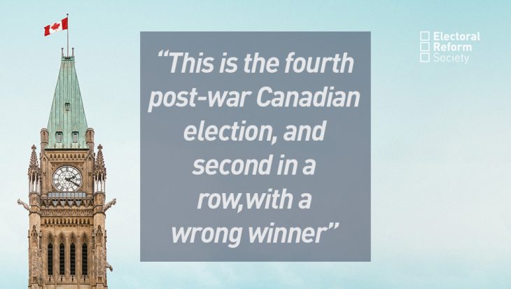 This is the fourth post-war Canadian election and second in a row with a wrong winner