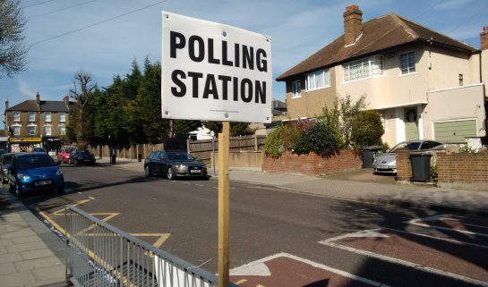 Polling Station post sign