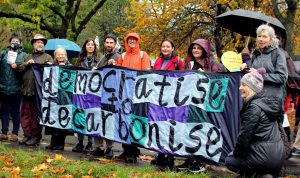 Democratise to Decarbonise Protest