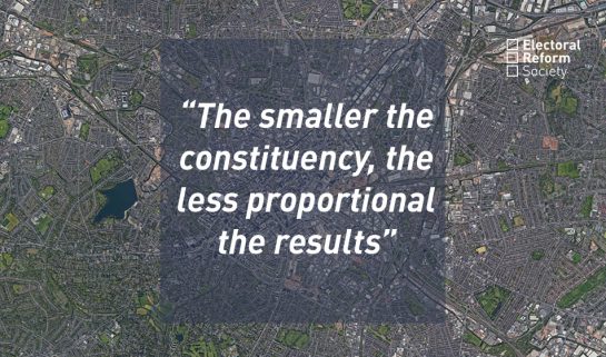 The smaller the constituency, the less proportional the results