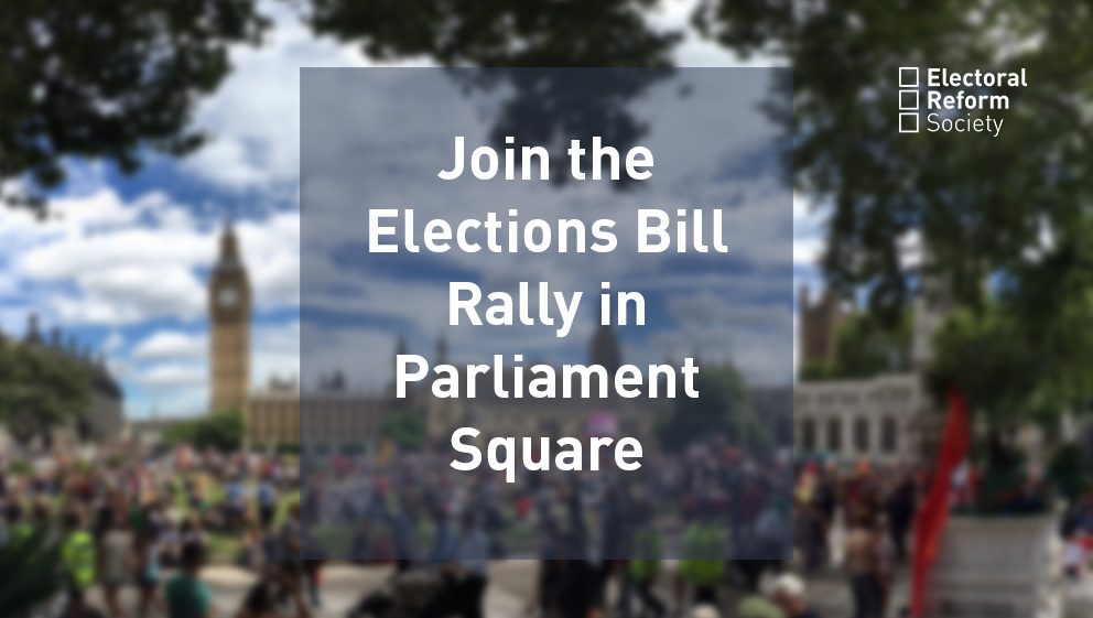 Join the Elections Bill Rally in Parliament Square