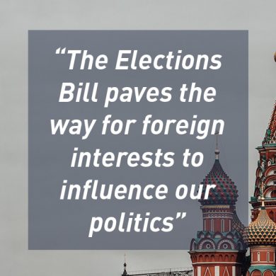 The Elections Bill paves the way for foreign interests to influence our politics