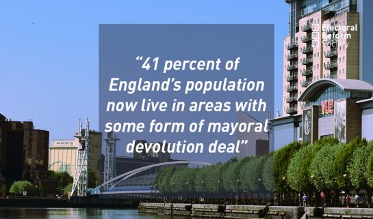 41 percent of England’s population now live in areas with some form of mayoral devolution deal
