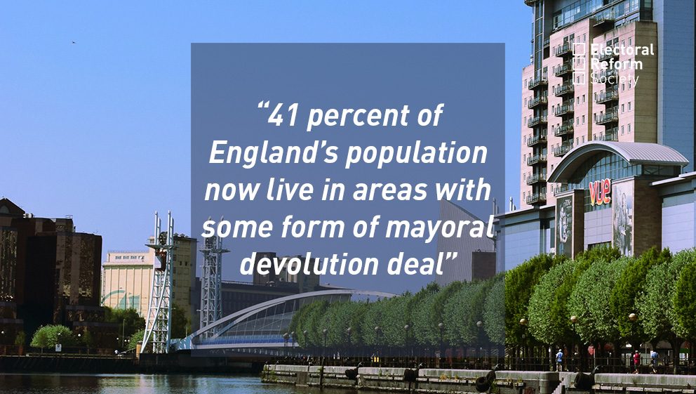 41 percent of England’s population now live in areas with some form of mayoral devolution deal