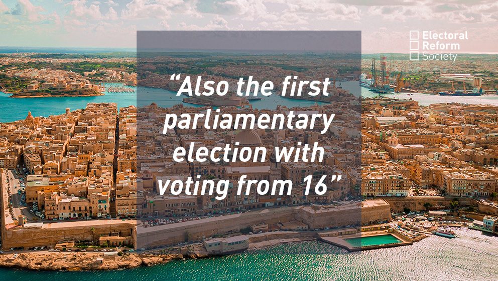 Also the first parliamentary election with voting from 16